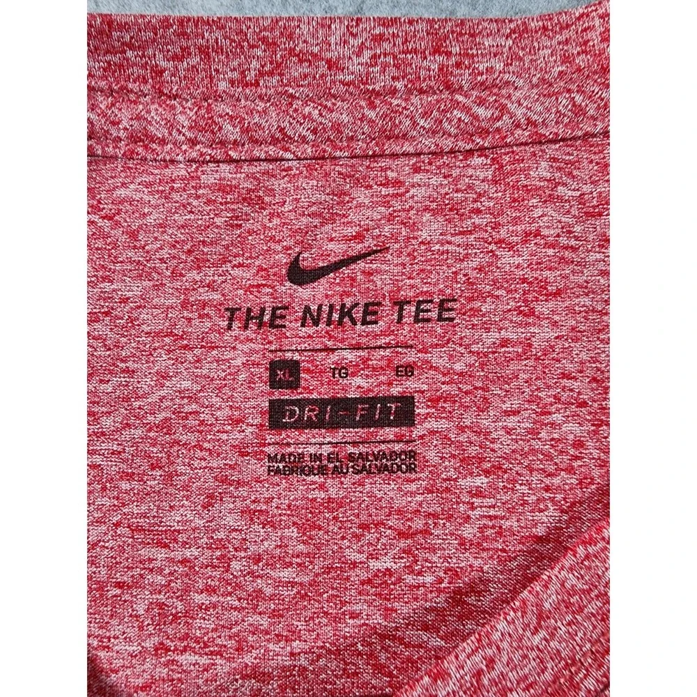 Nike Boys Dri-Fit T-Shirt, Size XL, Red, Short Sleeve, Breathable